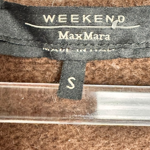 Weekend Max Mara wool angora cardigan sweater Brown and Cream S - Picture 14 of 16